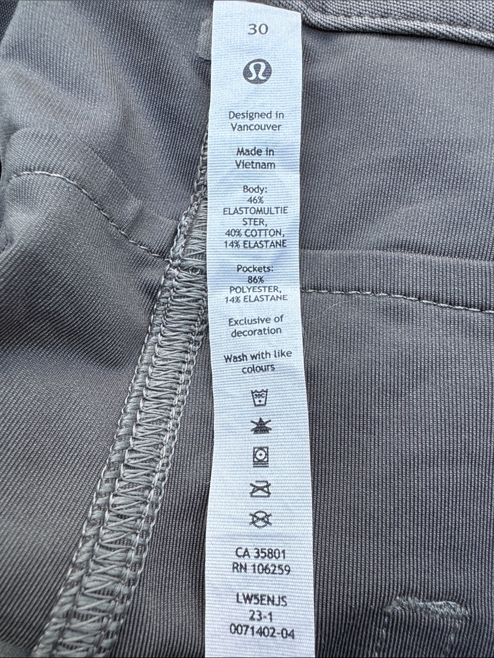 Lululemon City Sleek 5 Pocket Wide-Leg High-Rise Pant Olive/Green Size 30 LW5ENJ - Picture 12 of 13